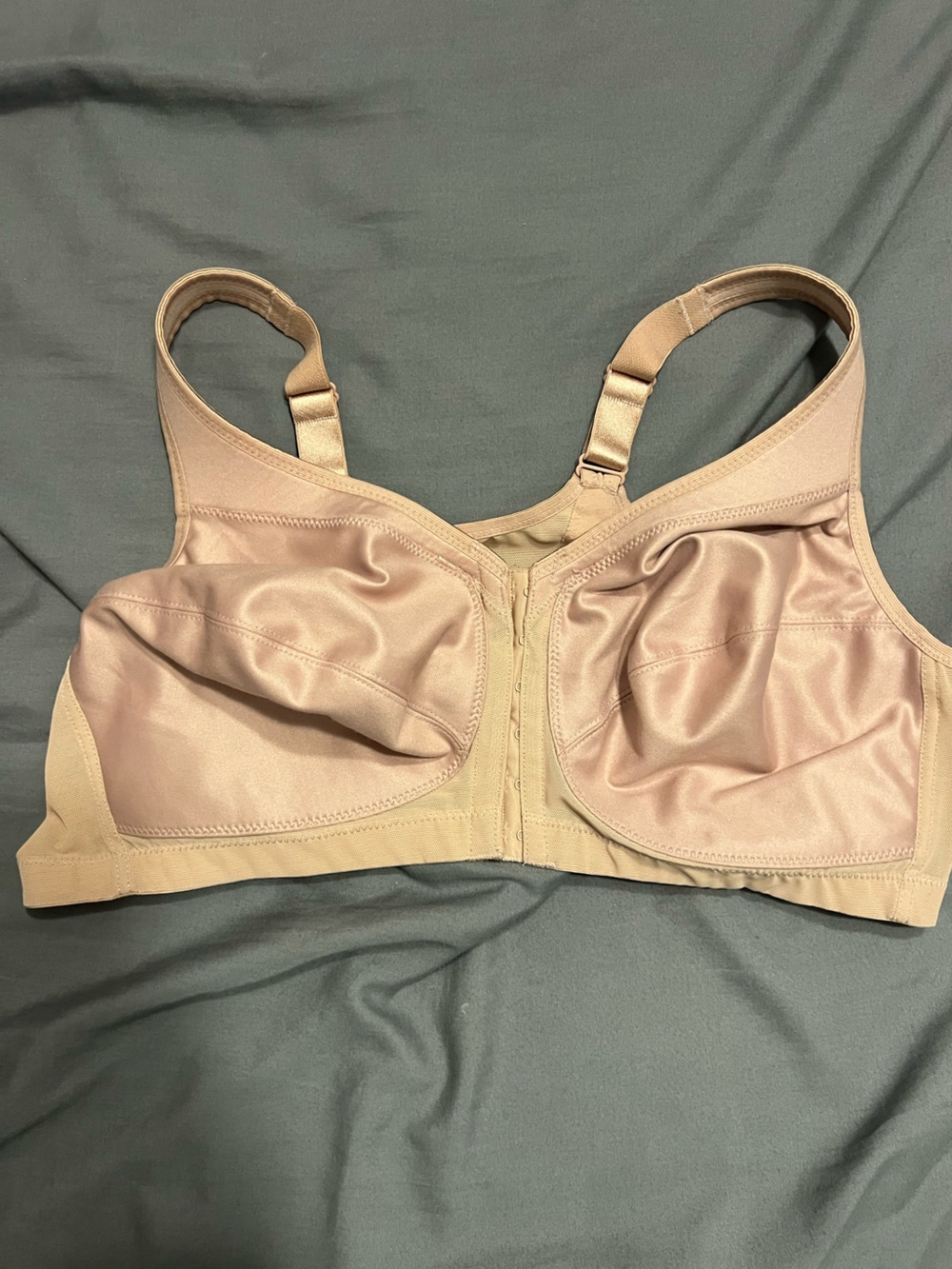 Glamorise MagicLift Front Close Posture Back Support Bra 1265 Cafe Nude 44C